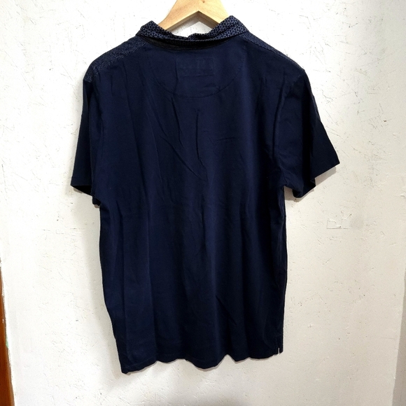 Denim & Flower | Men's Navy Polo Shirt - Picture 6 of 8